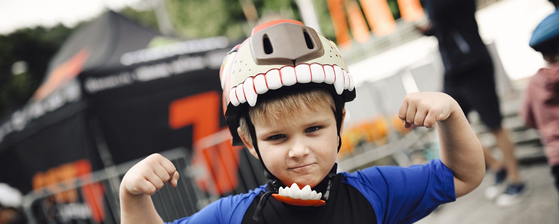 Dziecko podczas zawodow MTB Gdynia