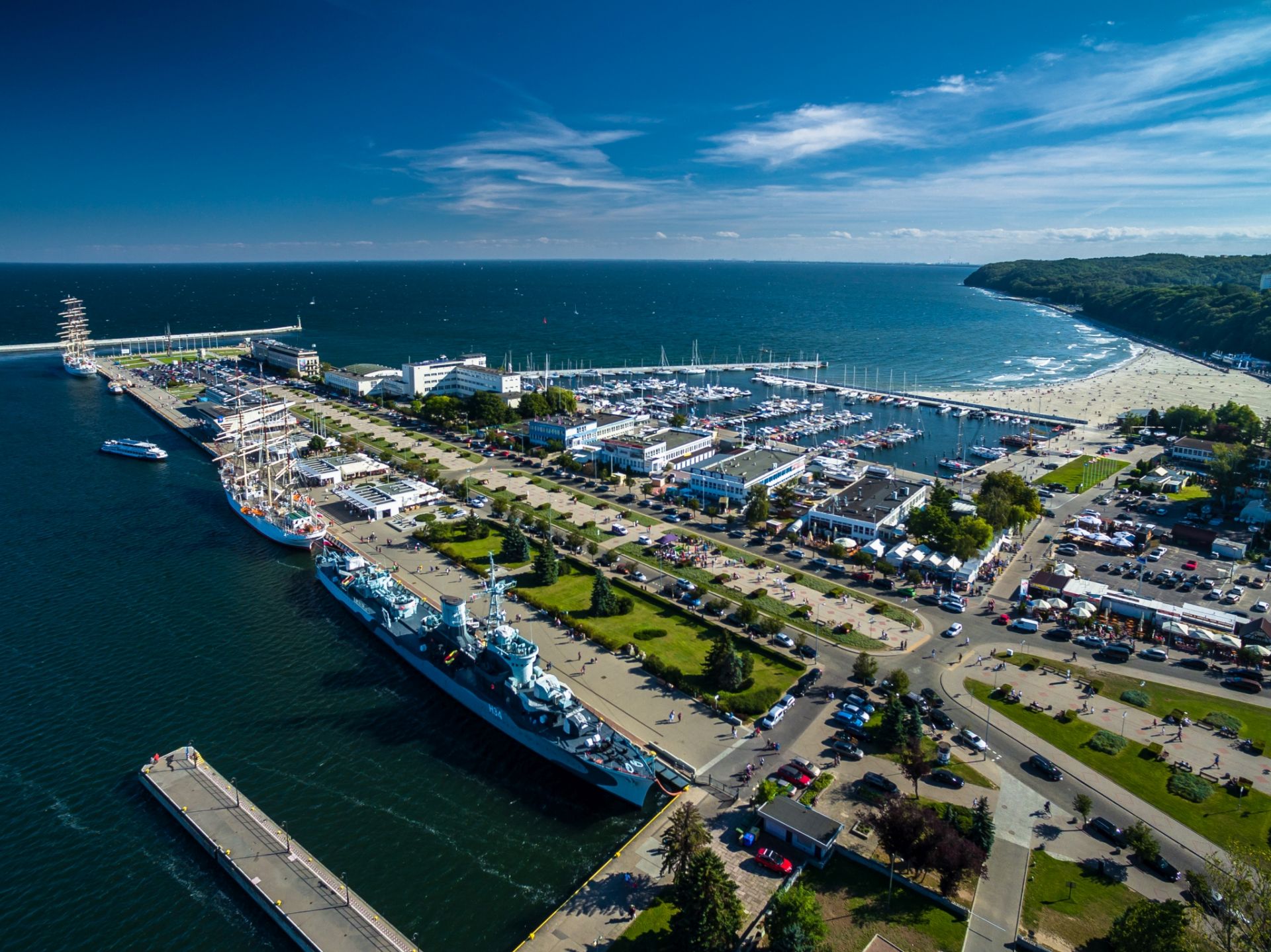 Widok na Gdynię z lotu ptaka