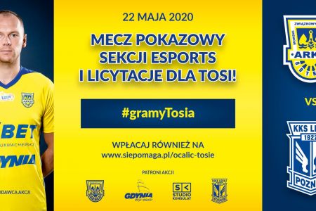 Plakat promujący akcję #gramyTosia