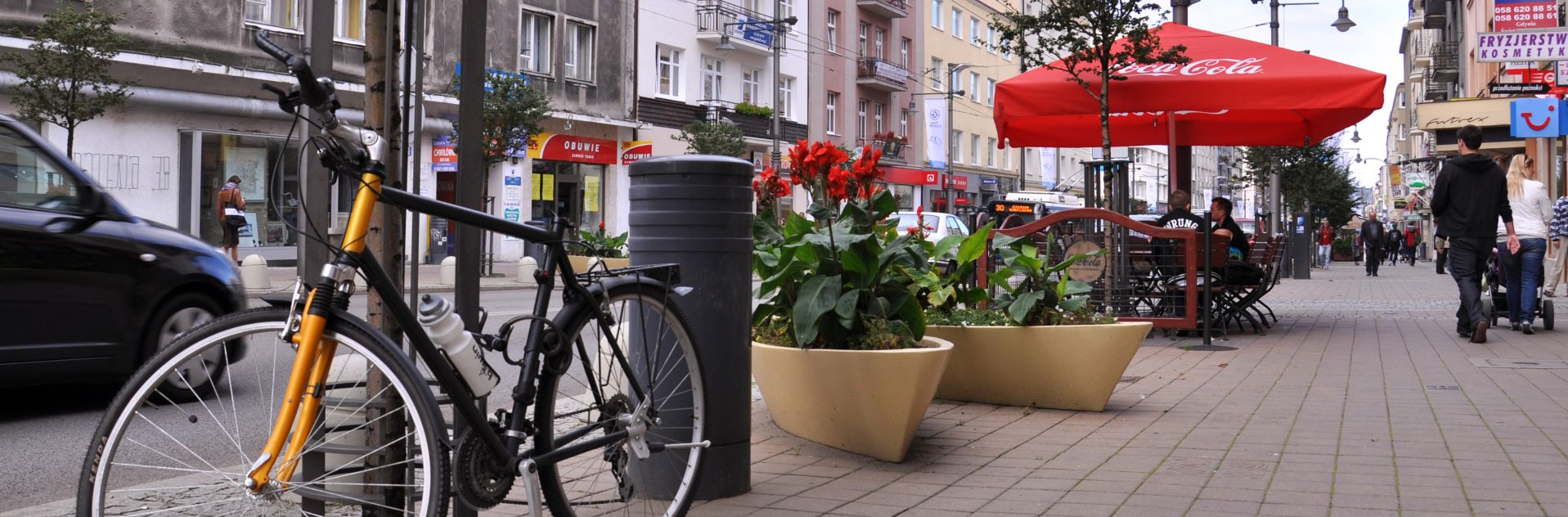 rower miejski na ulicy Gdyni 