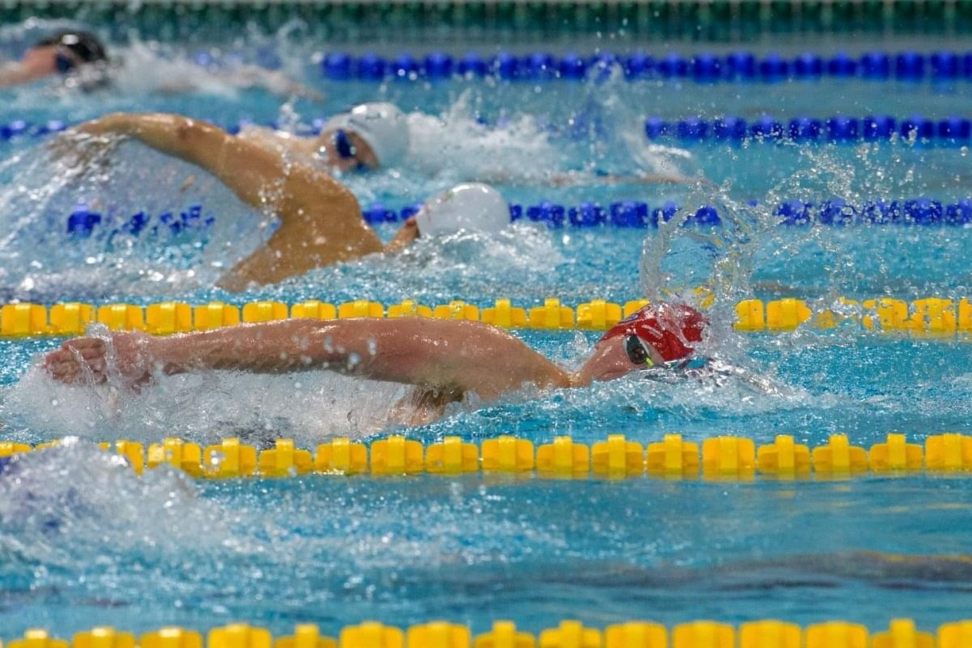 Pływak podczas zawodów pływackich 