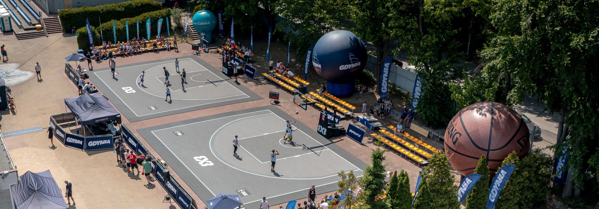Boiska do koszykówki podczas turnieju 3x3 Gdynia